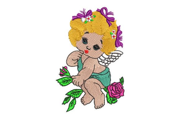 Baby Angel with Rose
