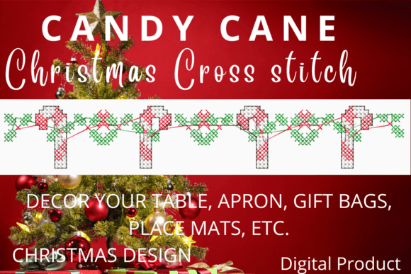 Candy Cane XStitch Border