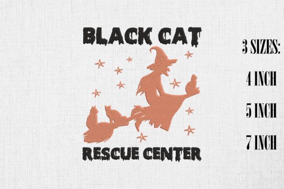 Halloween Black Cat Rescue Funny Witch